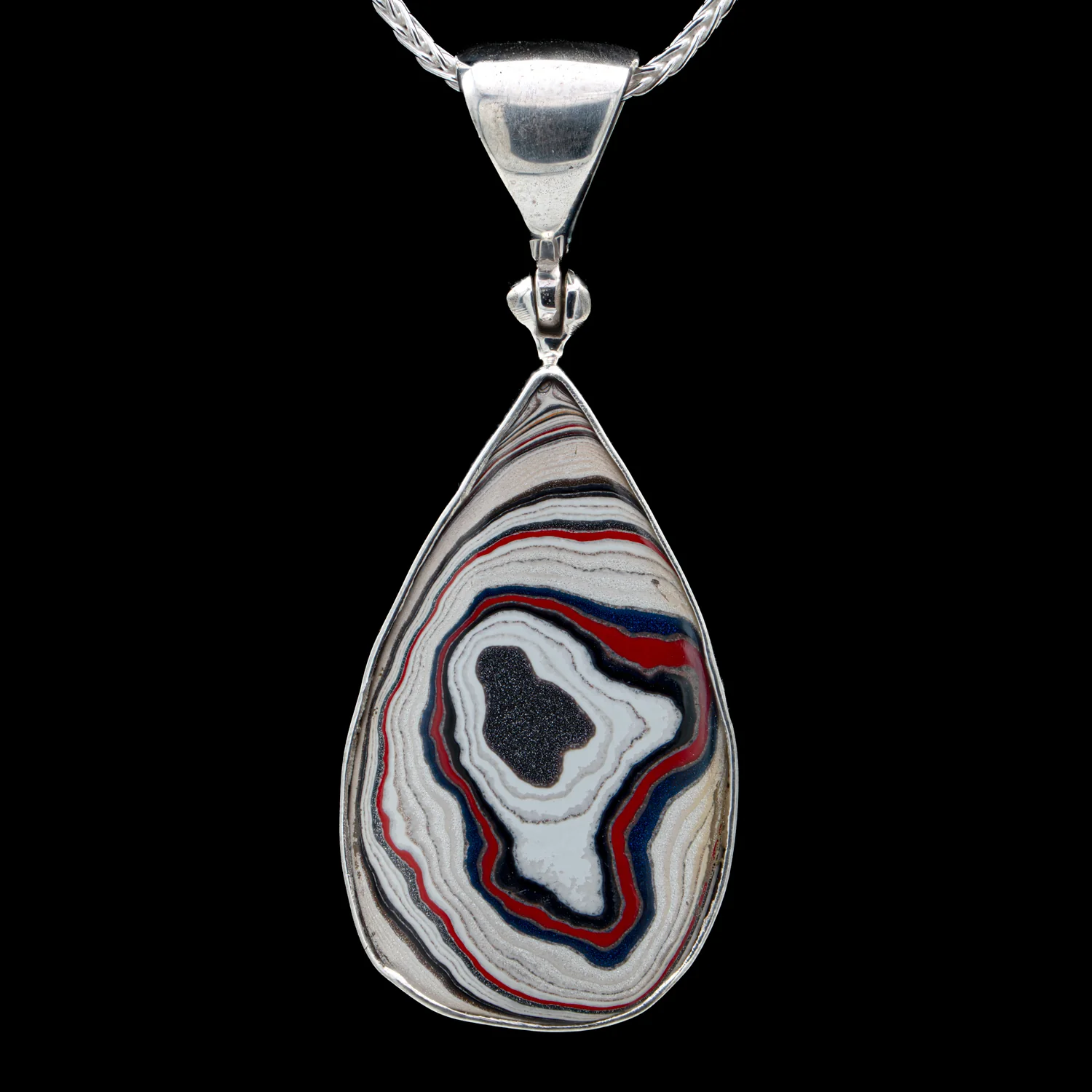 Fordite Pendant Necklace - SOLD 1.07"