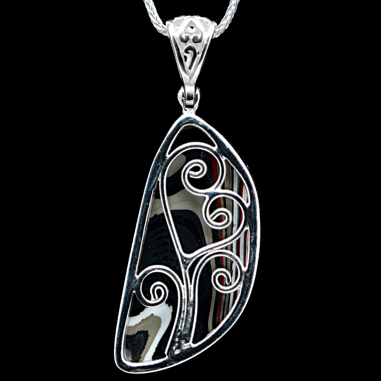 Fordite Pendant Necklace - SOLD 1.47" - Image 2
