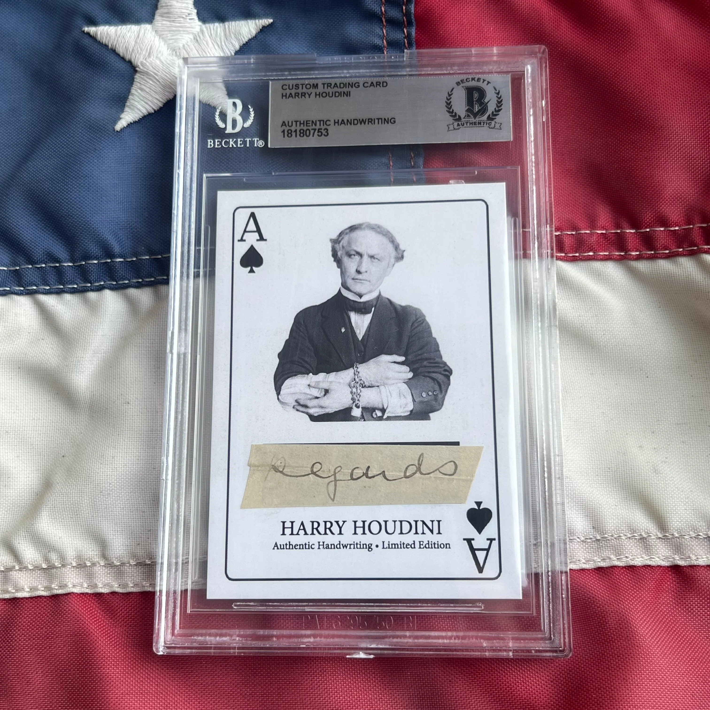 Harry Houdini Handwritten Word - Cut from a Autograph Letter Signed Beckett - Image 22