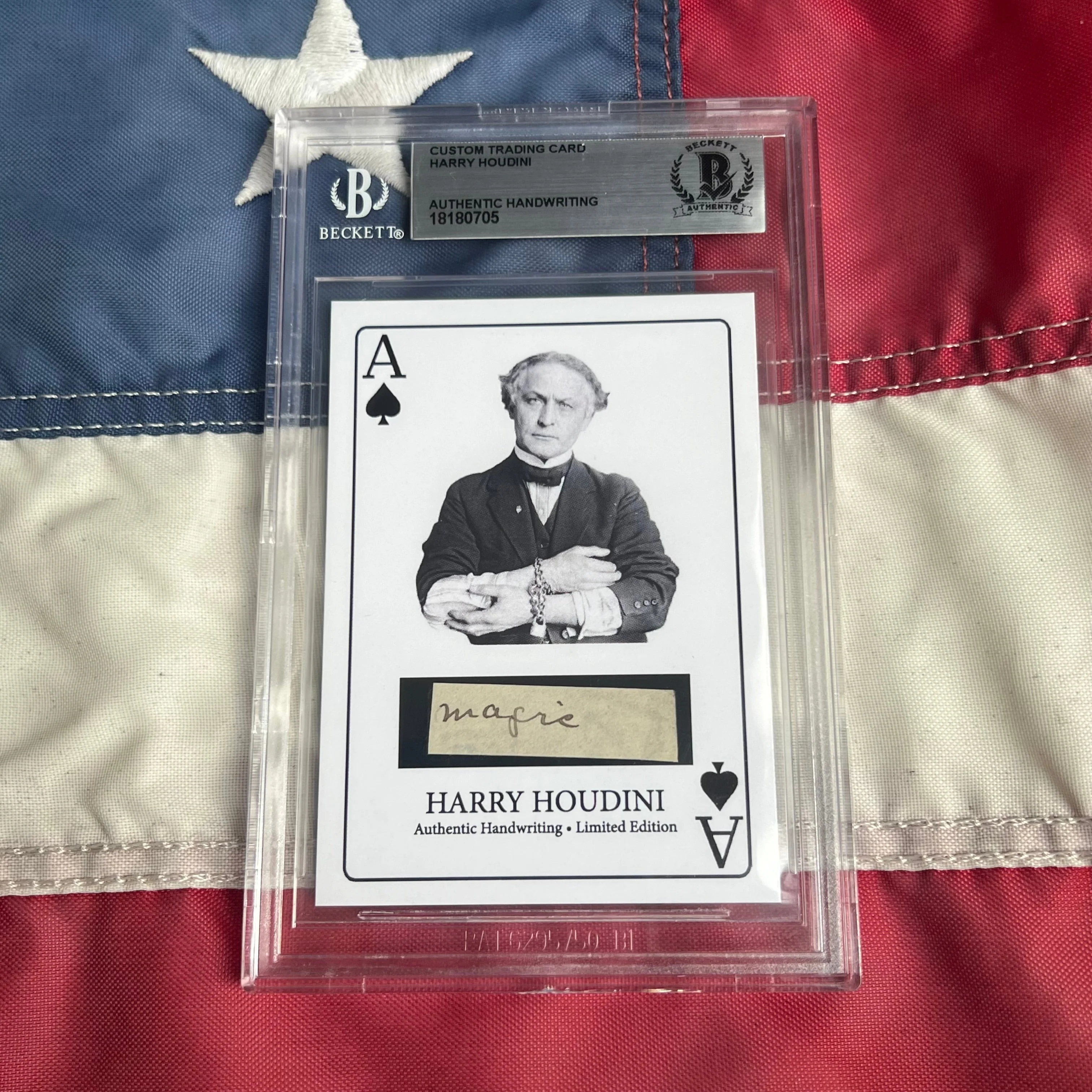 Harry Houdini Handwritten Word - Cut from a Autograph Letter Signed Beckett - Image 5