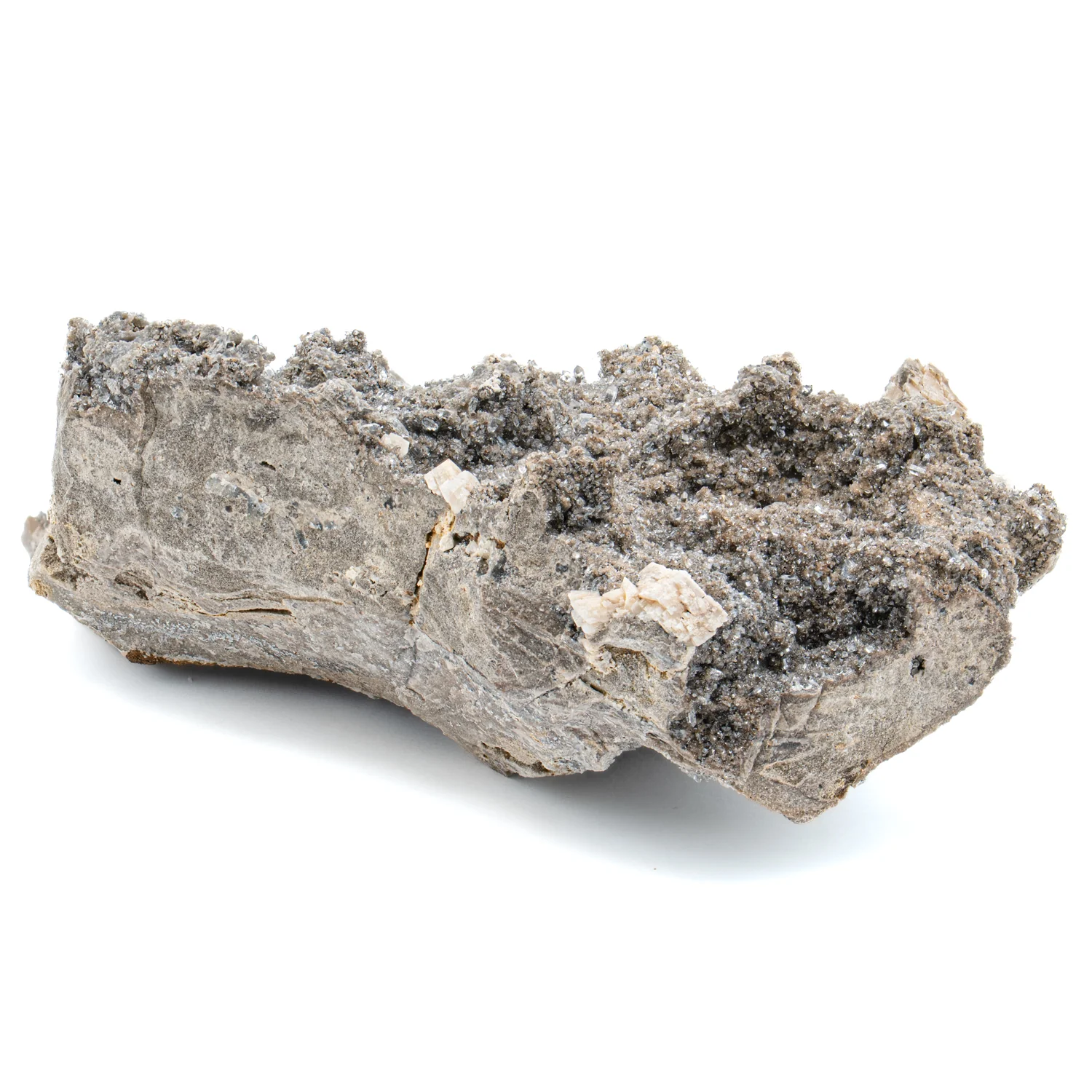 Herkimer Diamond Druzy 4.19" Cluster on Dolomite - Image 3