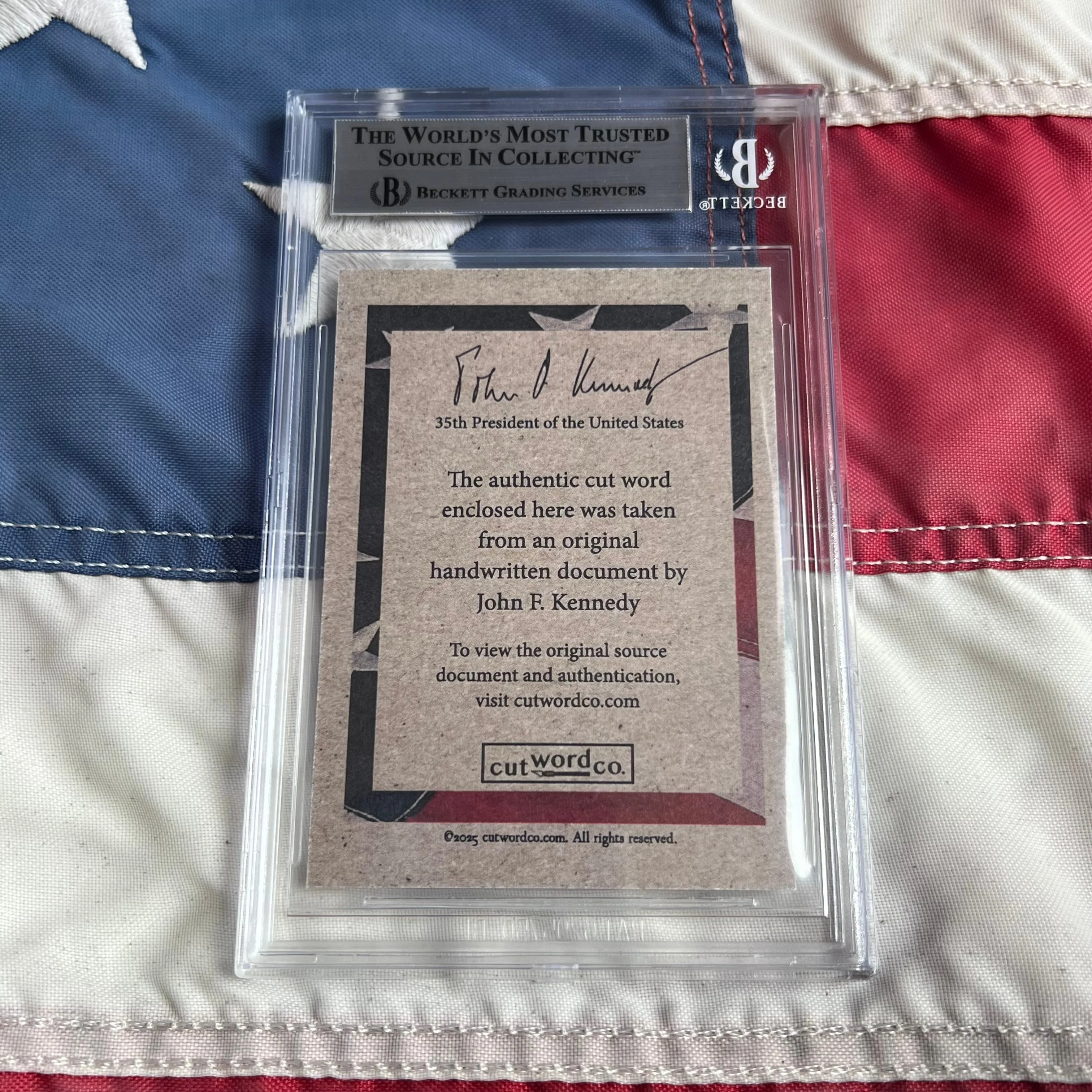 John F. Kennedy Handwritten Word Cut from a Autograph Letter Signed - Image 3