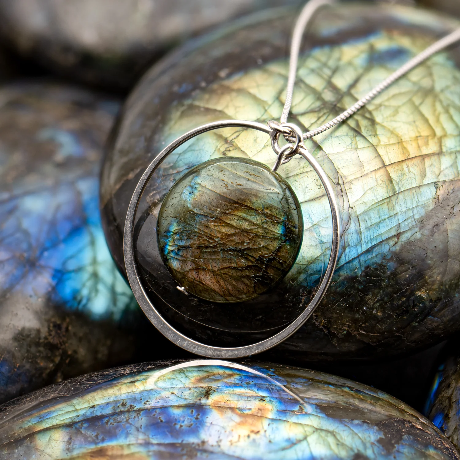 Labradorite Eclipse Pendant