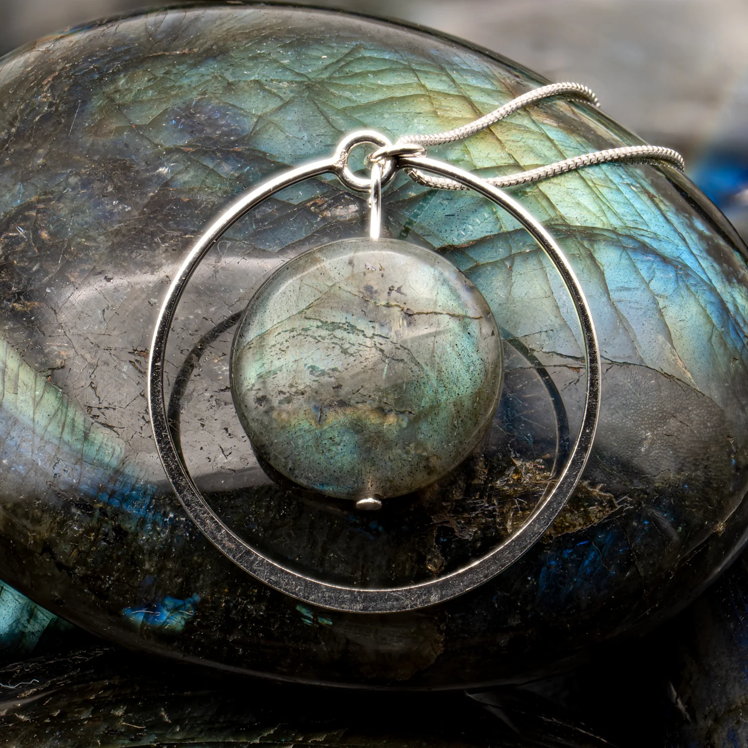Labradorite Eclipse Pendant - Image 9