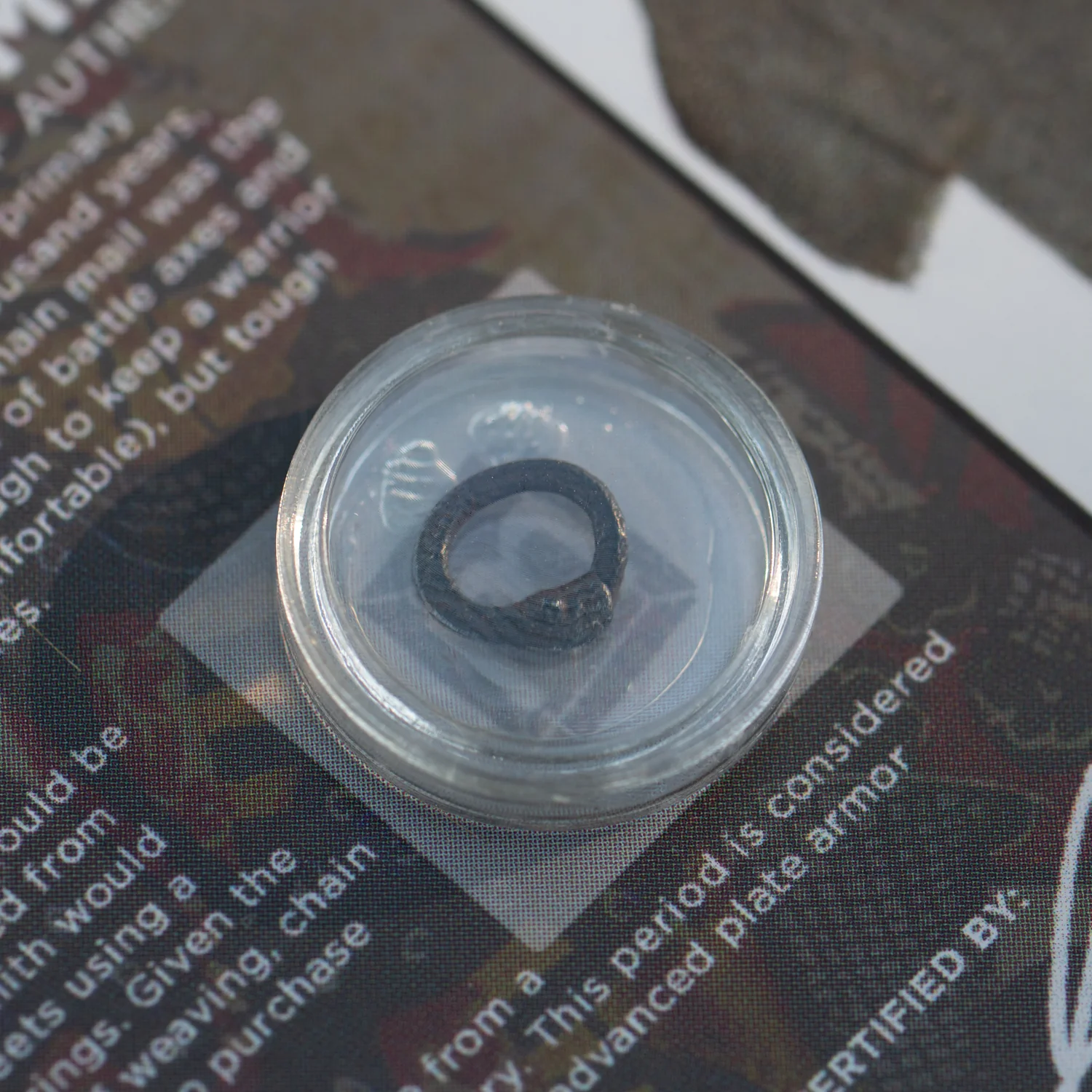 Medieval Chain Mail Ring - Display Card - Image 2