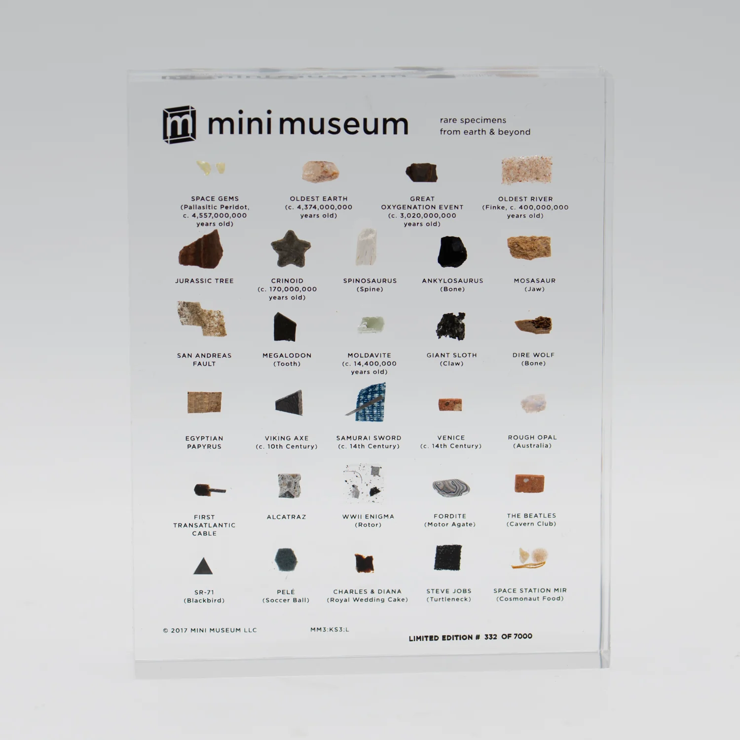 Mini Museum Out of the Vault - Third Edition ID #332 (LARGE - 29 Specimens)