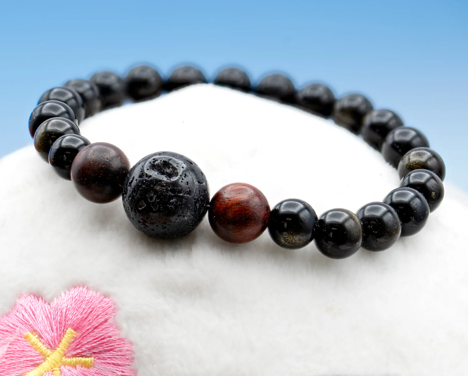 Mount Fuji Bracelet - Mahogany Beads - Image 3