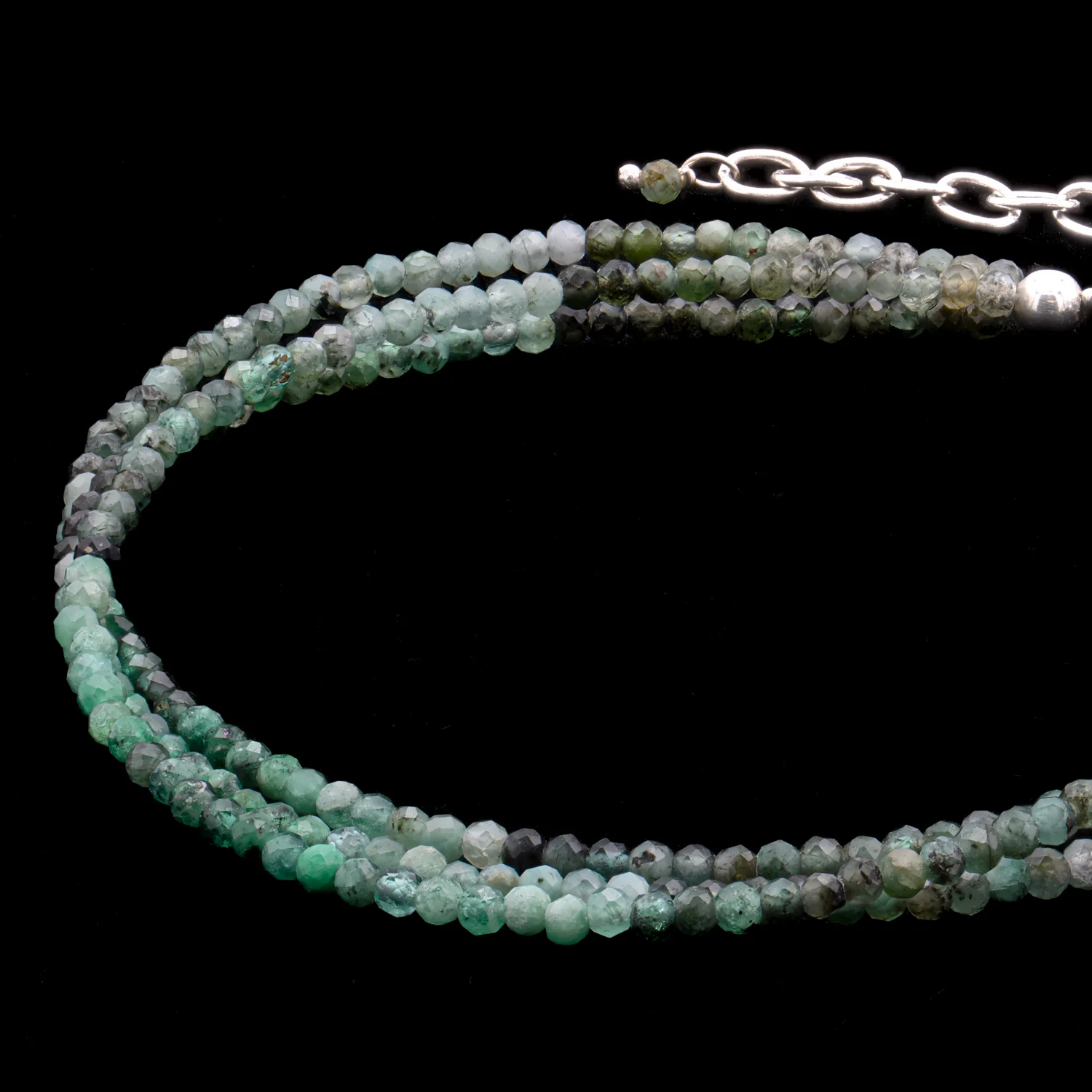 Rough Emerald Beaded Bracelet - Image 4