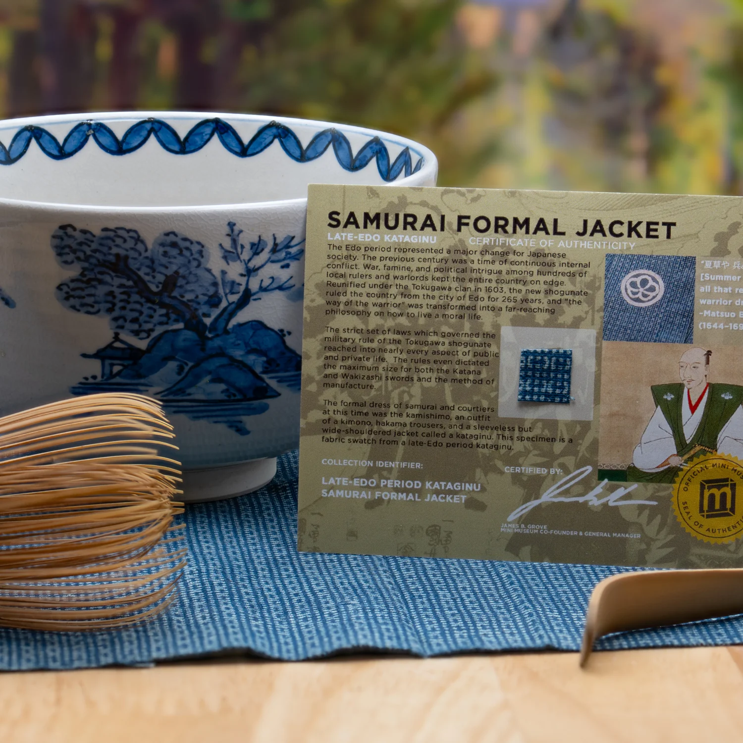 Samurai Formal Jacket - Late Edo Kataginu - Display Card