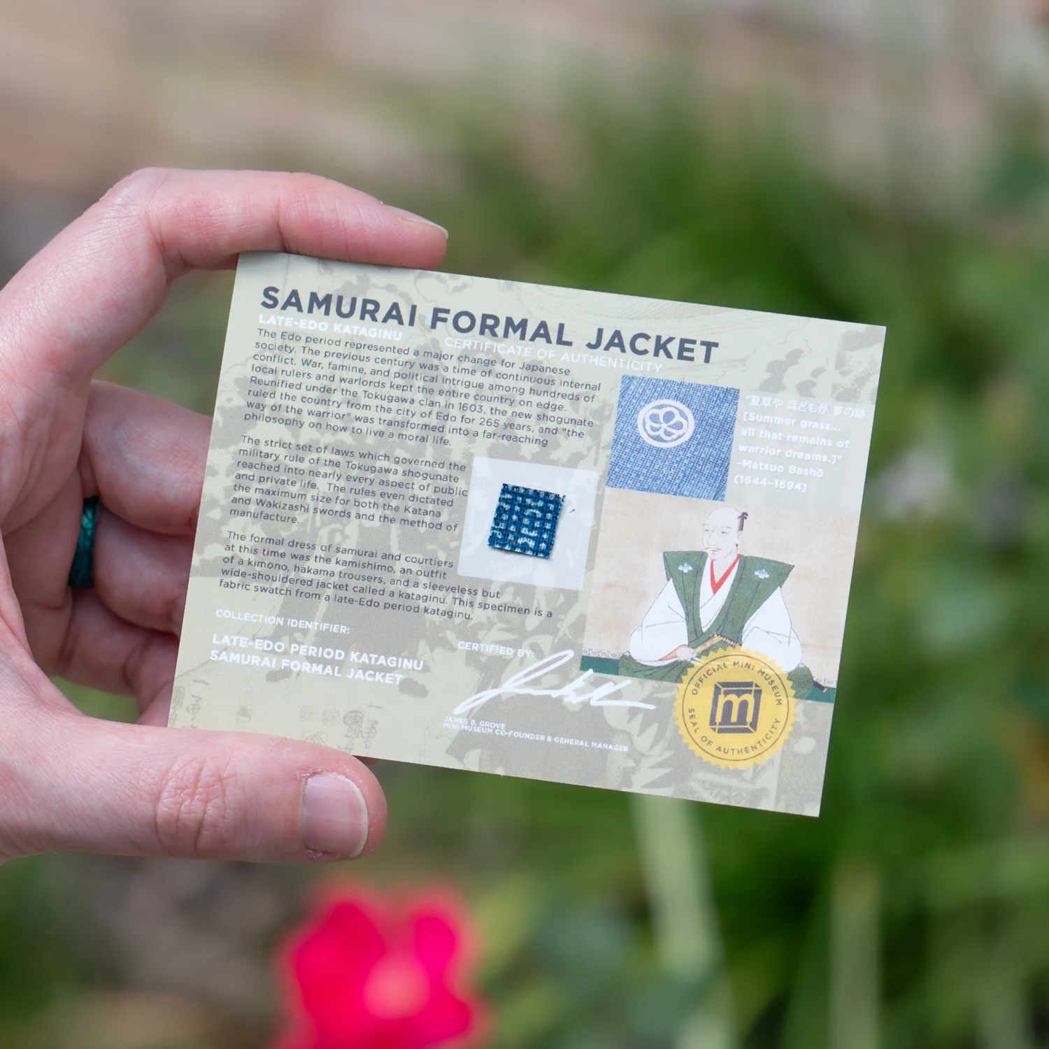 Samurai Formal Jacket - Late Edo Kataginu - Display Card - Image 4