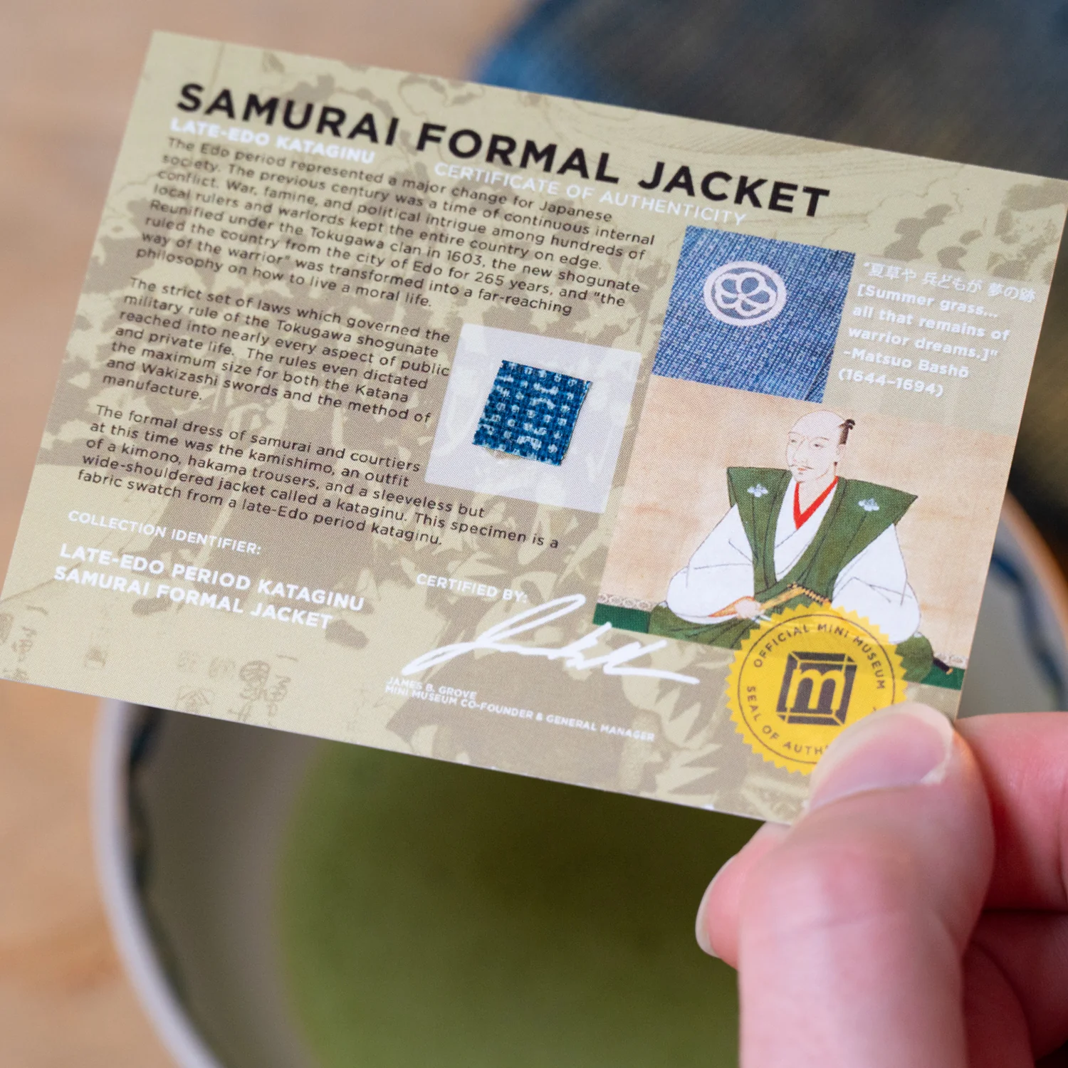 Samurai Formal Jacket - Late Edo Kataginu - Display Card - Image 6