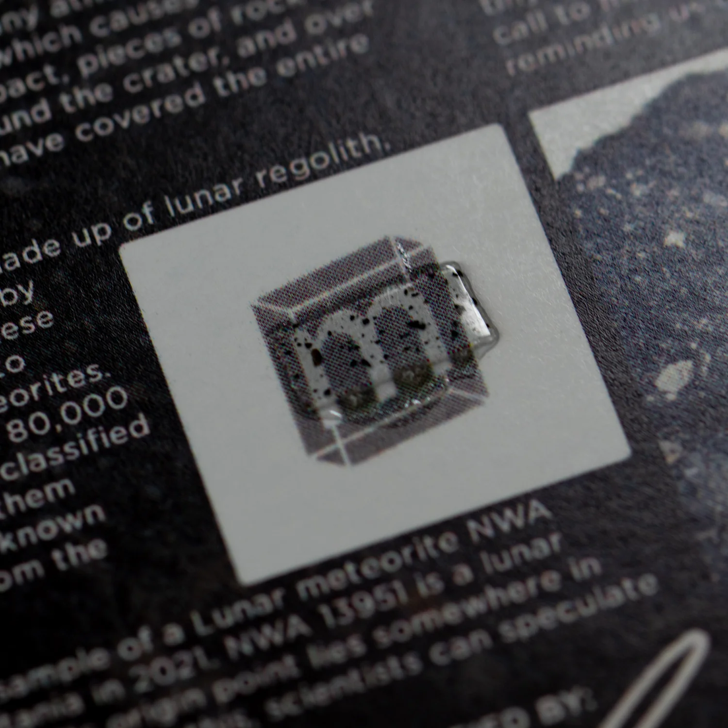 Starry Night Lunar Meteorite NWA 13951 - Display Card - Image 3