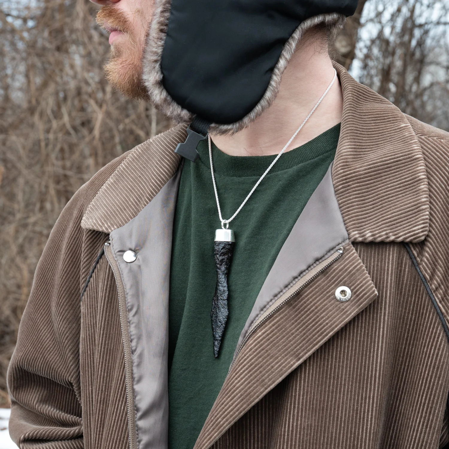 Viking Arrowhead Pendant Necklace - 4.495" - Image 5